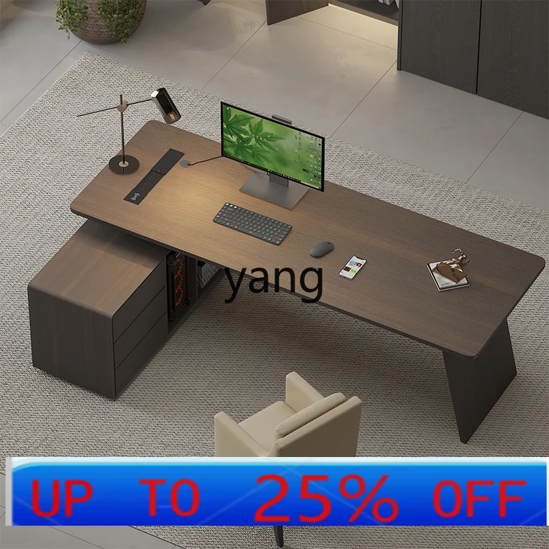 LH Light Luxury Modern Minimalist Premium Corner Desk Adult Home Study Solid Wood Computer Desk