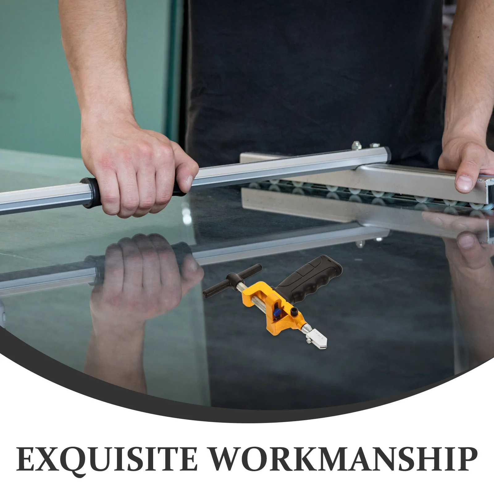 

1Set Metal Glass Cutter Durable Portable Hand Tool for Stained Glass Art Tile Cutting Roller Design Non Slip Handle Craft DIY