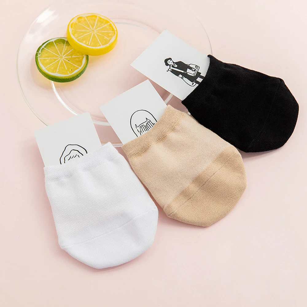 Chaussettes respirantes demi-pied pour femme, chaussettes invisibles pour l'avant-pied, chaussettes fines non aldes