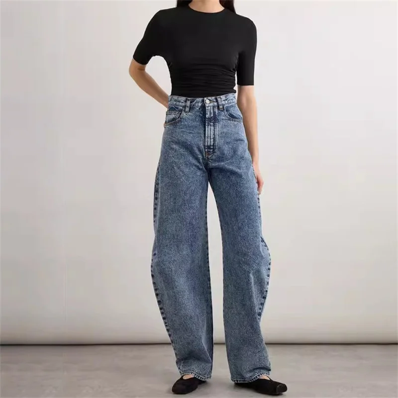 

Женская футболка, новый эластичный вязаный топ с короткими рукавами на лето 2021, плиссированный облегающий женский корсет, пуловер с круглым вырезом y2k