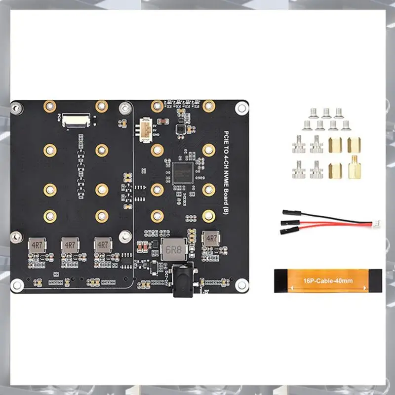 

Hot Selling-For Raspberry Pi 5 Pcie To4-CH M.2 Nvme SSD Adapter Board Compatible With2280/2260/2242/2230 M.2 Hard Drives Forpi5,