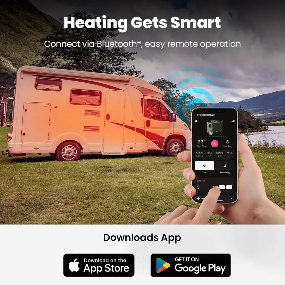 سخان ديزل maXpeedingrods 8KW 12V/24V، جهاز تحكم عن بعد للتطبيق، نمط الكل في واحد، مع بطارية أداة يبدأ بسرعة لشاحنات السيارات C