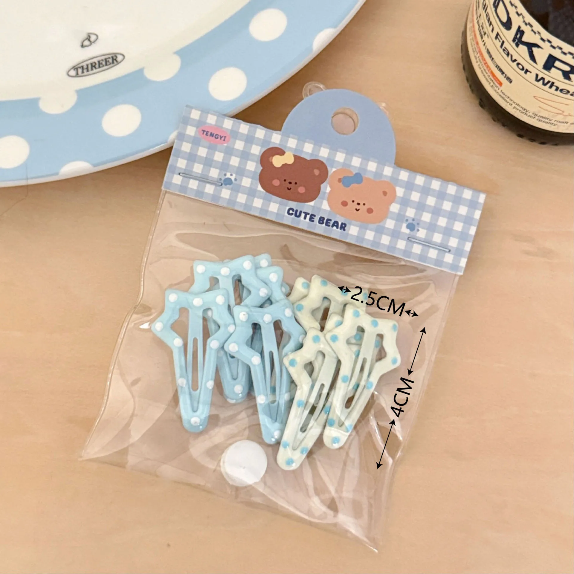 10/50 Stück blauere, niedliche Haarspangen für gebrochenes Haar, vielseitige Haarband-Clips, seitliche dekorative Clips, Pferdeschwanz-Haarspangen für geflochtenes Haar – Detail 2