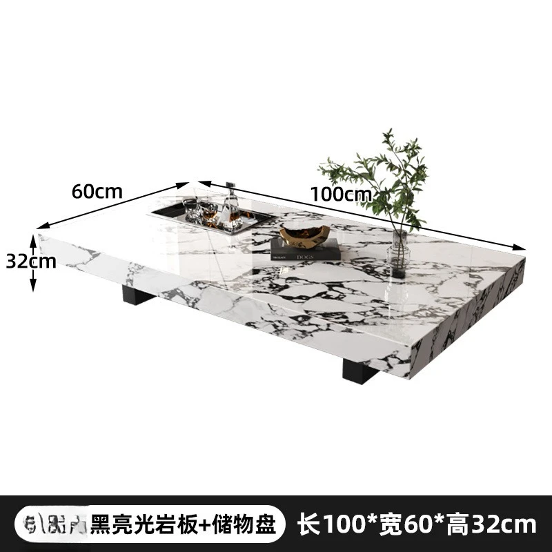 طاولة قهوة فاخرة حديثة مستطيلة وحديثة وبسيطة لغرفة المعيشة وشقة صغيرة منزلية