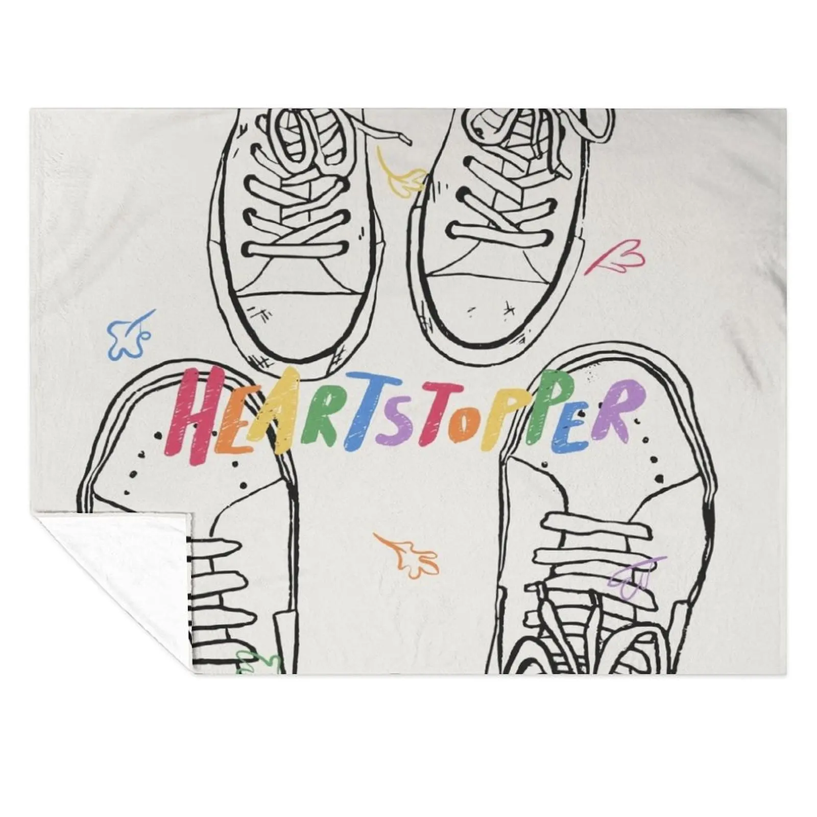 

heartstopper, nick and charlie shoes Throw Blanket Designers Soft Beds Bed linens Bed Blankets