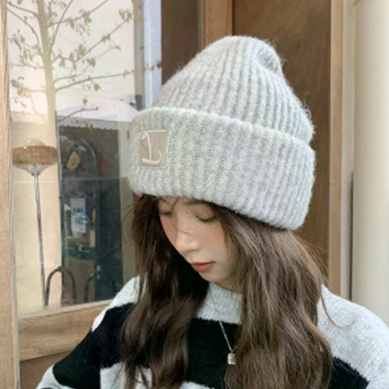 Color-blocked Striped Knitted Headband Autumn Winter Warm Ear Protection Headscarf Elegant Wide Edge Cover