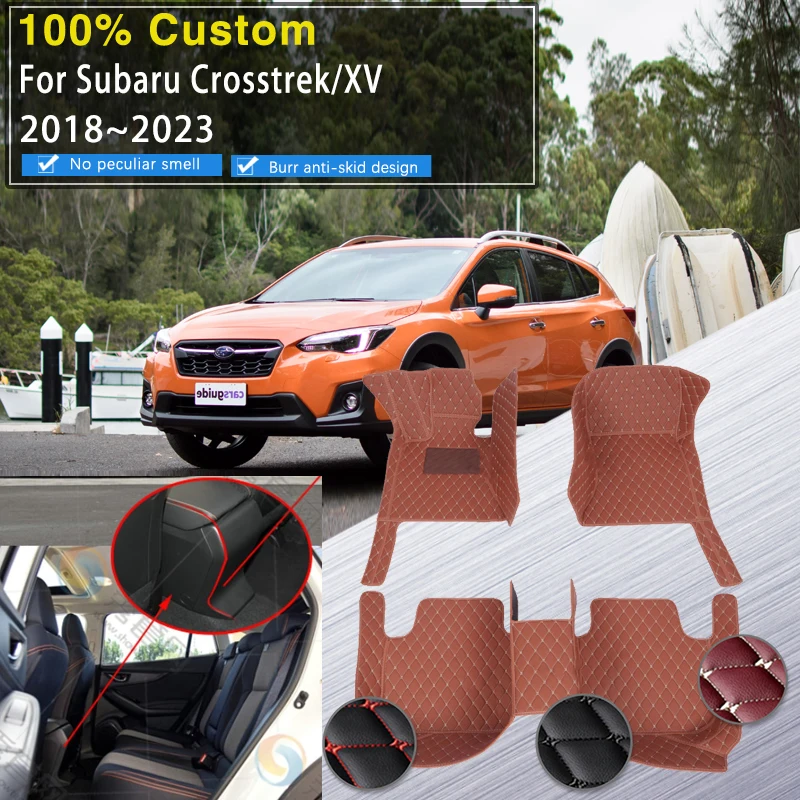 

Кожаные автомобильные коврики для Subaru Crosstrek XV Kurosutorekku GT 2018 ~ 2023 антигрязные накладки автомобильные матовые коврики автомобильные аксессуары для интерьера