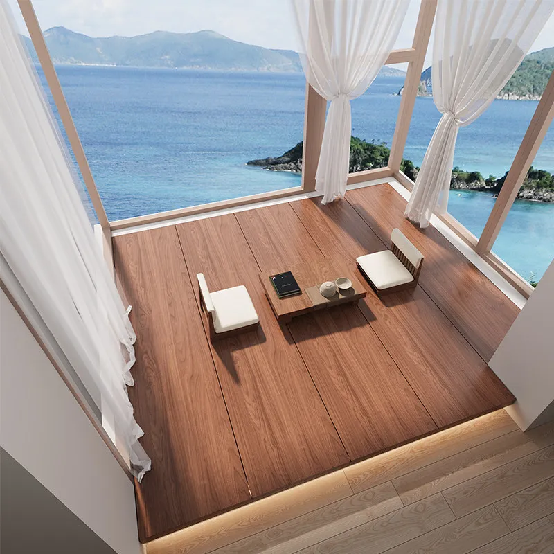 Full solid wood bed Balcony tatami bed Japanese floor bed Modern simple