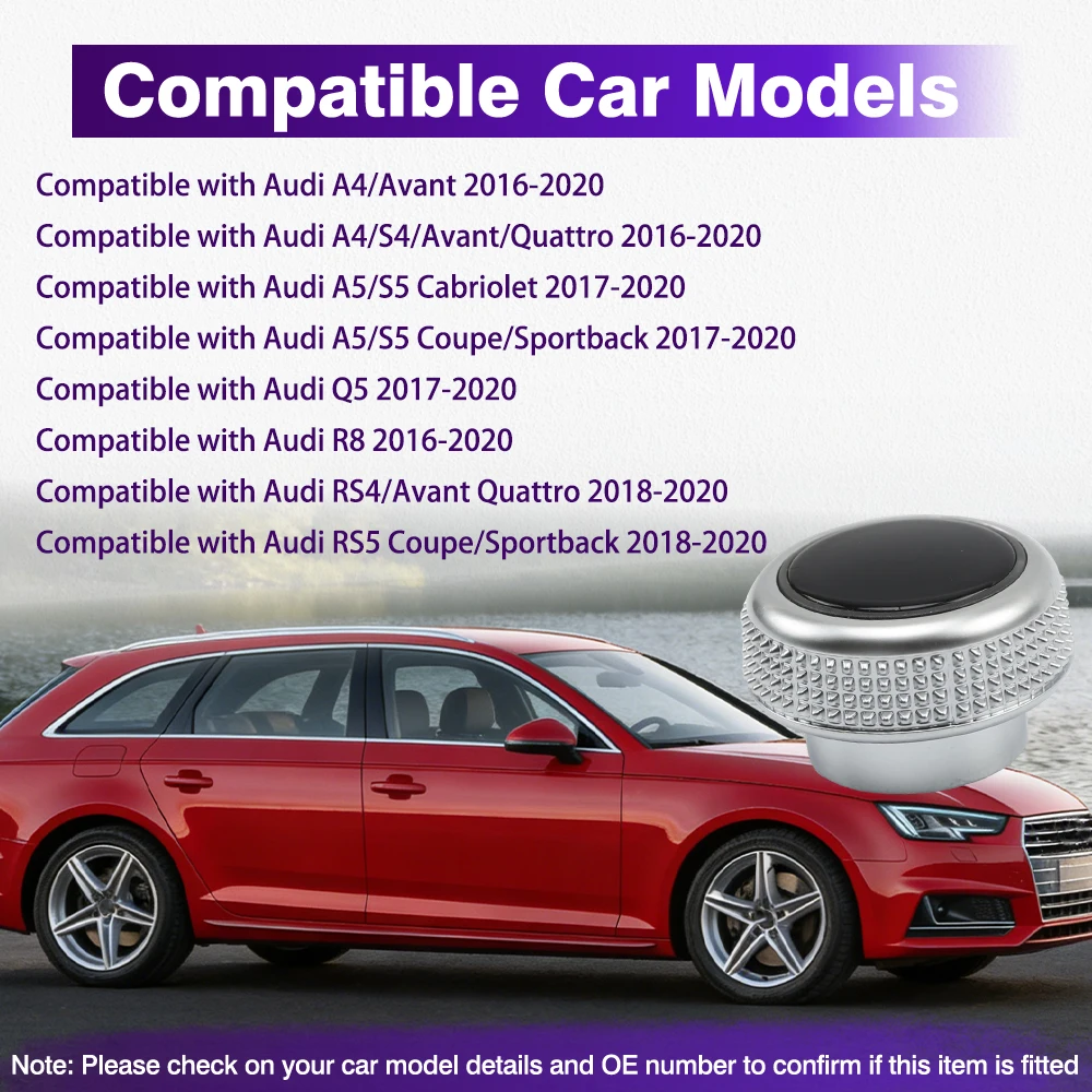 8W0919070 MMI Volume Adjustment Switch ​Knob Control Panel Rotary Button For Audi A4 / S4 A5 / S5 RS4 / RS5 Q5