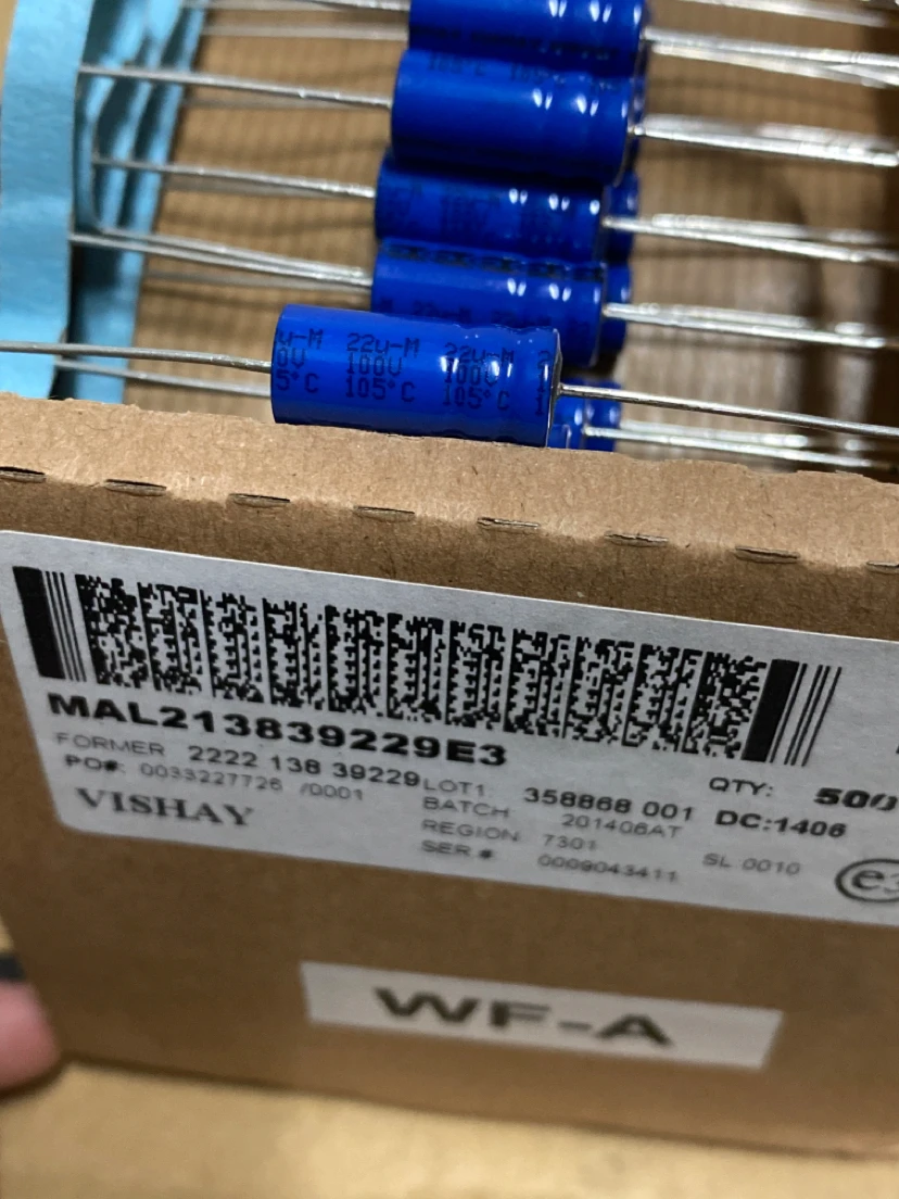 4pcs VISHAY BC LL Axial Hi-Fi Capacitors Hi-Fi Audio 22uF 100V