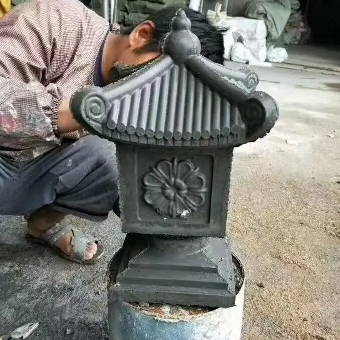 Garden Ornament Casting Mould, Pagoda Pillar Cap & Peace Dove Concrete Statue ABS Mold
