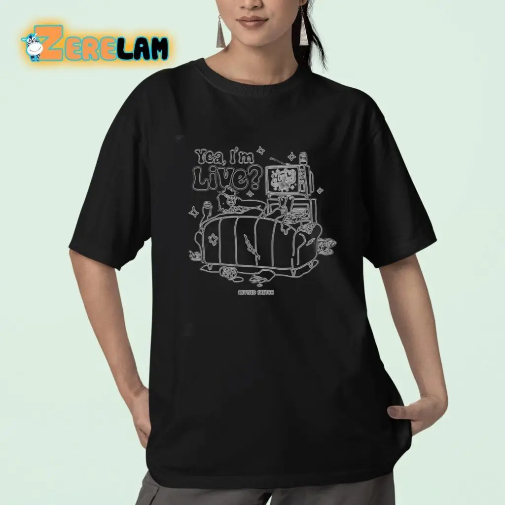 NEW Yea I’M Live Revised Sketch Unisex Adult Classic Tee Vintage Trending S-5XL