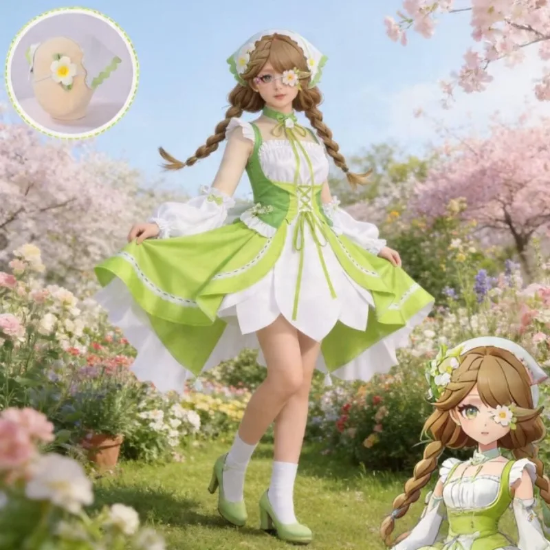 

Eggy Party Dorothy Cosplay Costume Transfer Student School Uniform Spring Dress Full Set for Women Cosplay Party