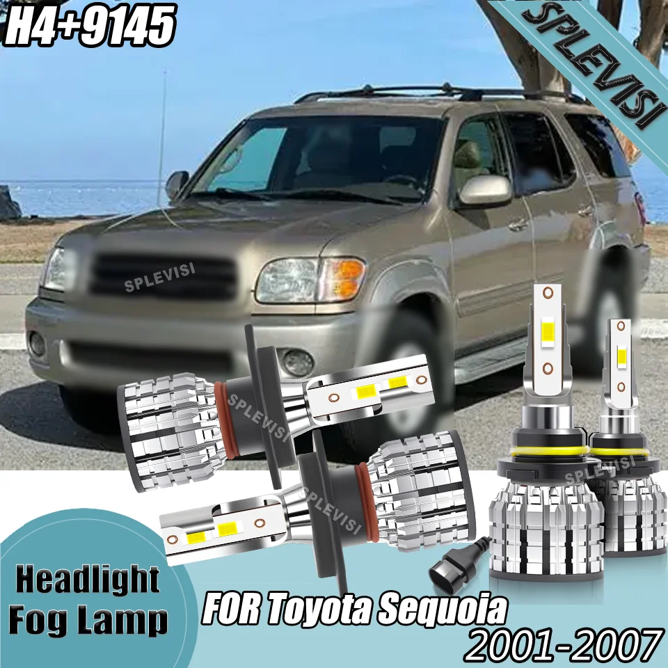 

All-in-One Car Light LED Headlight Foglight Bulbs Combination Set Warranty For Toyota Sequoia 2001 2002 2003 2004 2005 2006 2007