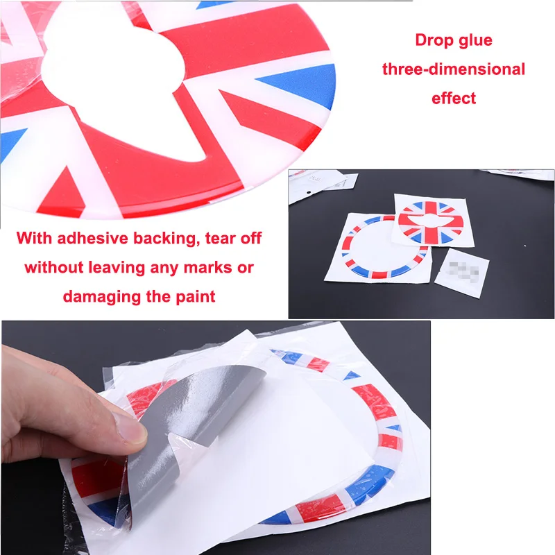 3D Dropper Adhesive Three-dimensional British Steering Wheel sticker For MINI Cooper R55 R56 R60 Interior Upgrade Accessories view 6