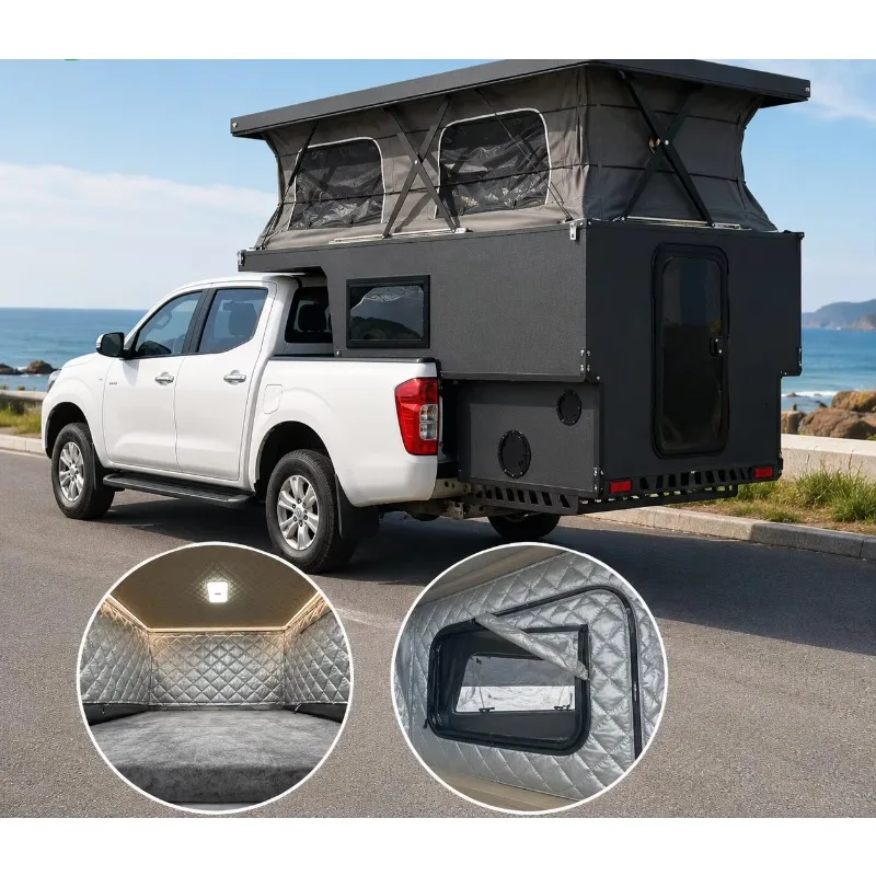 Four Seasons Universal Pickup Truck Tent Waterproof Windproof Portable Outdoor Camping Truck Tent Pickup Truck Tent