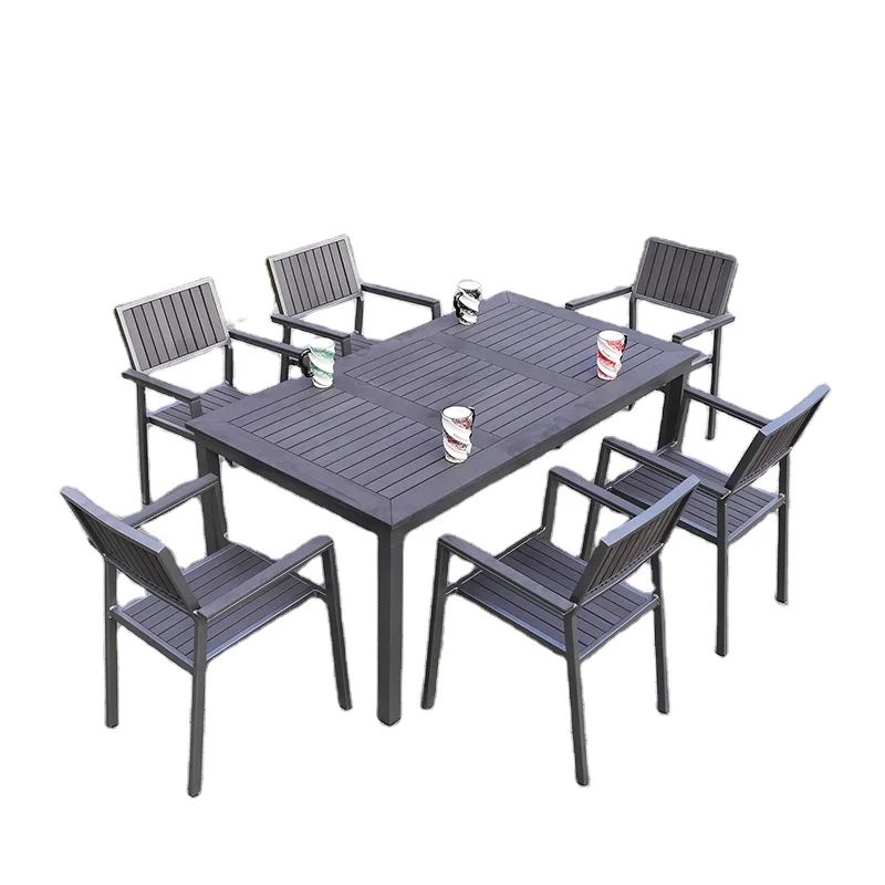 Garden Aluminum Modern Plastic Wooden Outdoor Furniture Catering Store