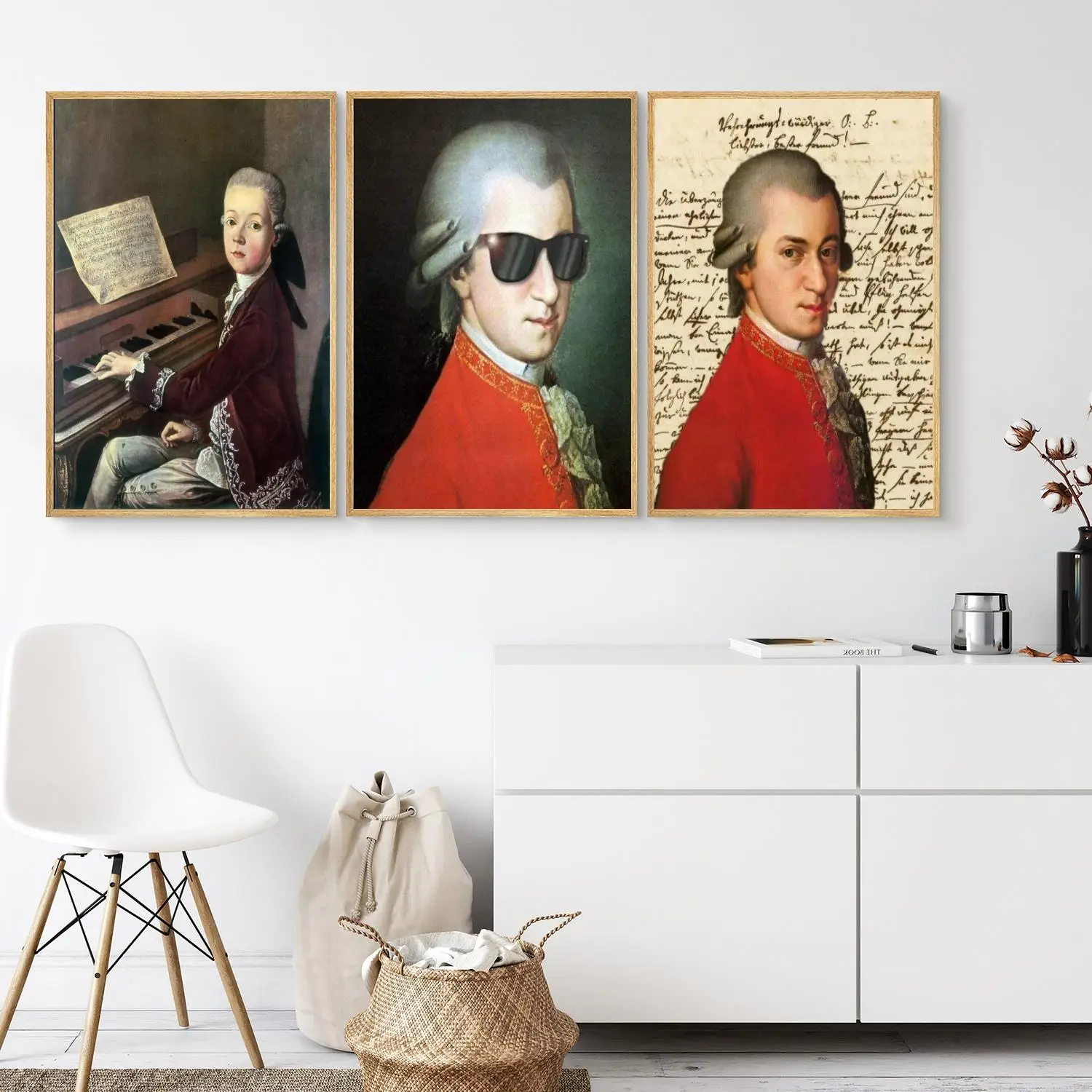 Wolfgang Amadeus Mozart poster Poster Wall Art Canvas Posters Decoration Art Personalized Gift Modern Family bedroom Painting