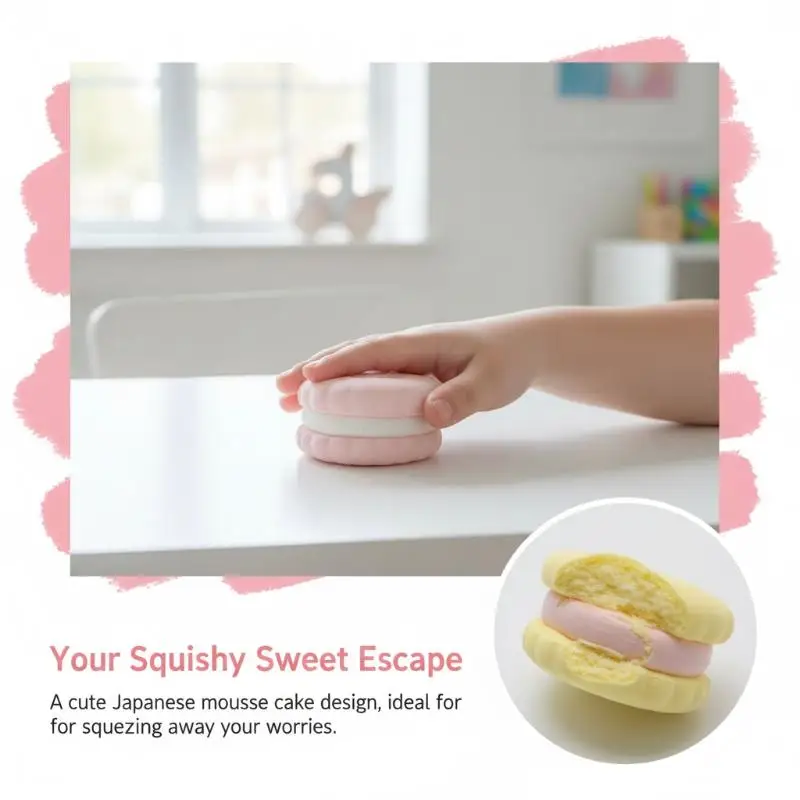 Slow Rising  Biscuit Fidget Toy Soft Touch Realistic Design Great For Stress Relief Kids Adults
