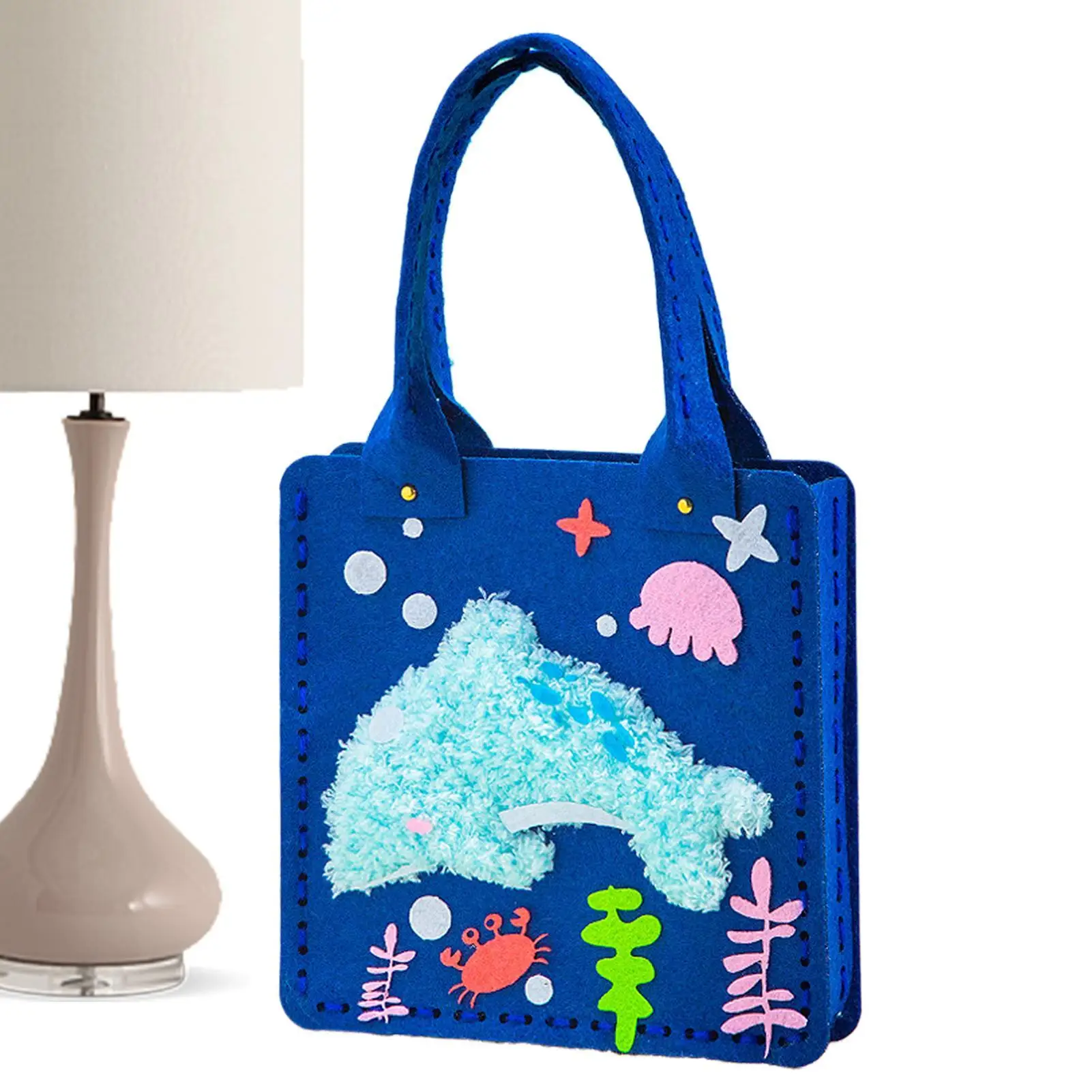 

Travel Tote Handmade School Bag Non-Woven Tote Craft Kit For Sewing Storage Kindergarten Summer School Classroom Preschool