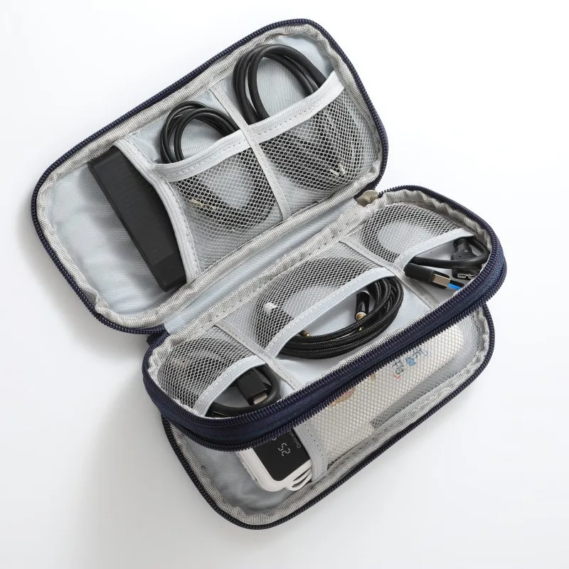 Multi-Layer Dustproof Electronic Storage Bag, Portable Organizer for Power Bank, Hard Drive, USB Flash Drive, Earphones & Cables
