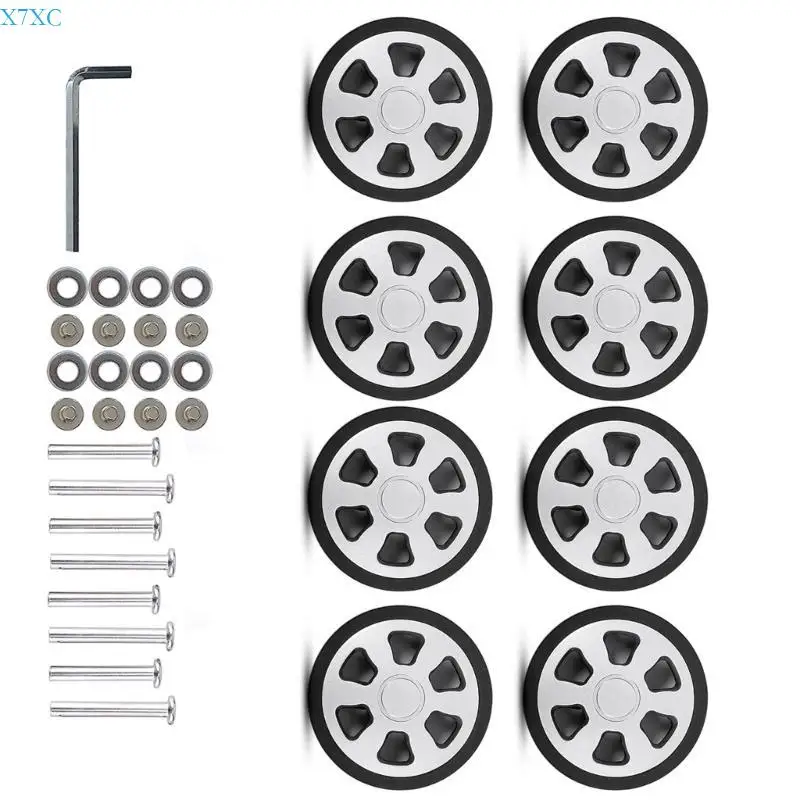 X7XC 8PCS 60x12 มม. กระเป๋าเดินทางกระเป๋าเดินทางซ่อมล้อ