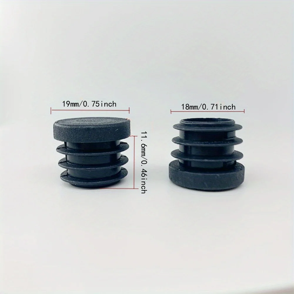 10 Pcs 19mm Round Plastic Hole Plugs Caps ,Inserts for Metal Tubing, Hardware Plugs, Fences, Glide Protection from Chair