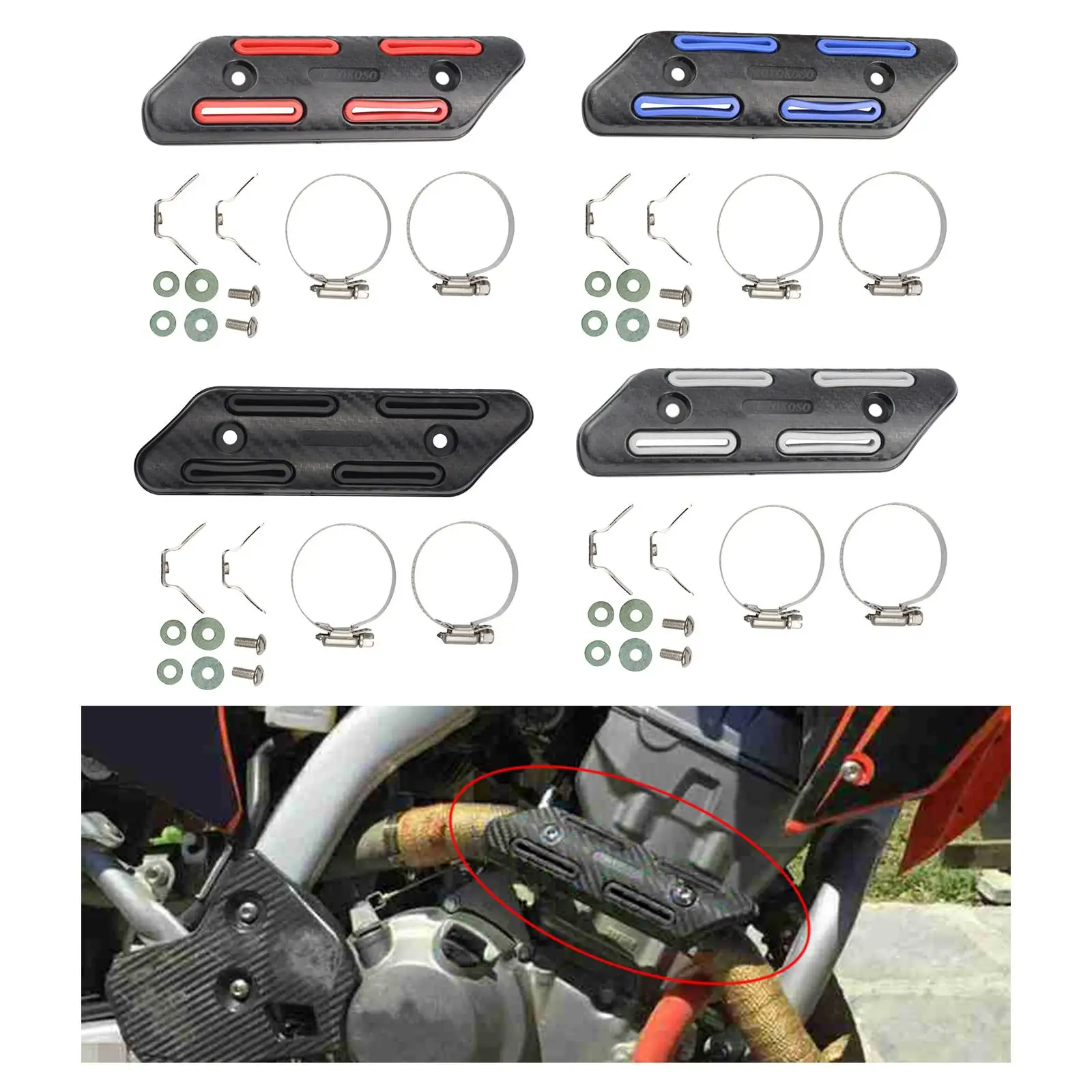 

Motorbike Motorcycle Exhaust Guard , Durable Premium Material