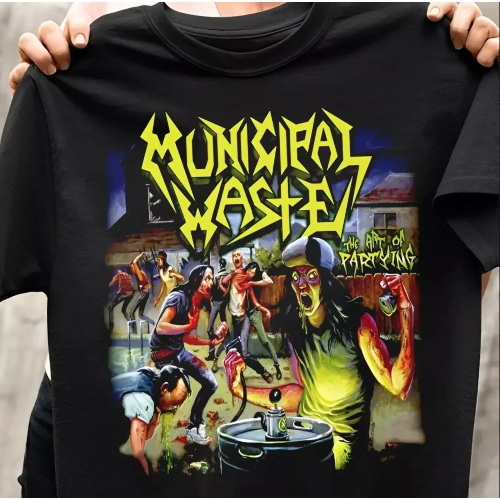 Men's T Shirt S 5XL New Popular Municipal Waste The Art of Celebrating Cotton vintage Washed graphic Unisex Versatile fashion