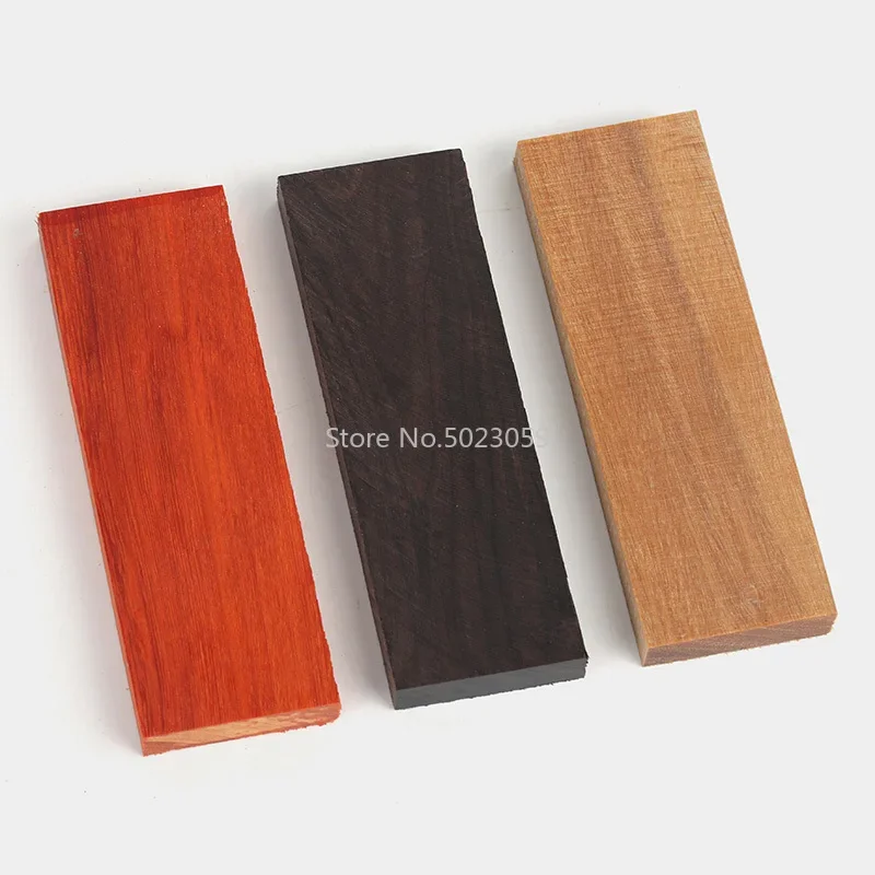 1Pc Diy Mes Handvat Blanks Hout Verschillende Soorten Hout Voor Thuis Diy Handwerk Materialen 120X40X10Mm