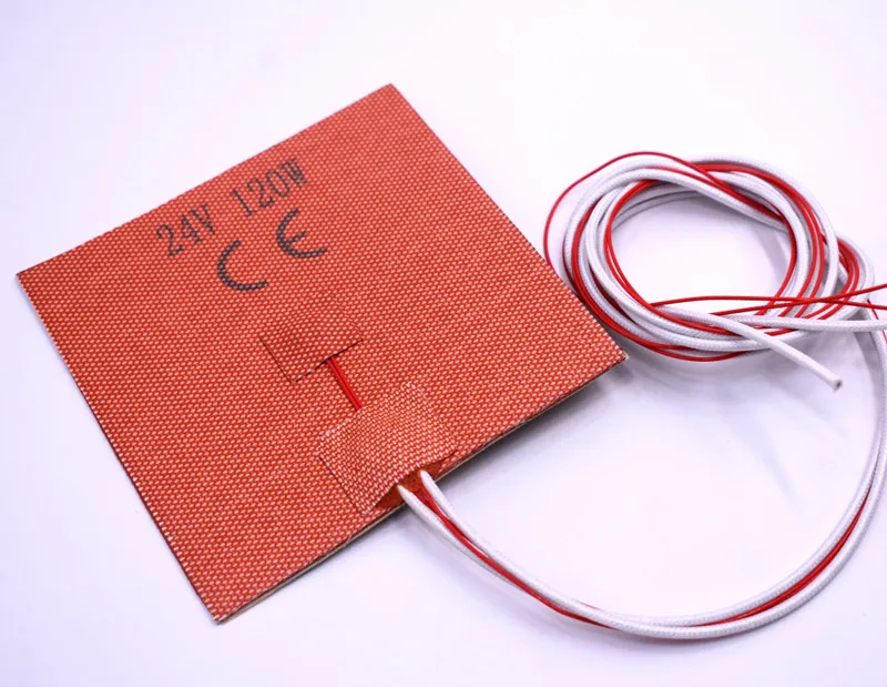 Funssor Tiny-T 3D printer DIY 24V 120W silicone Heater with 3M Backing  120mm silicone heat pad