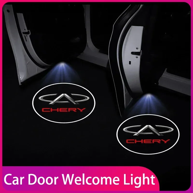 

Car Door Welcome Courtesy Projector Lamp LED HD Logo Light Accessoriest For CHERY BLOSSOM FLOWER TIGGO 3 4 5 7 8 Tengo Fulwin 2