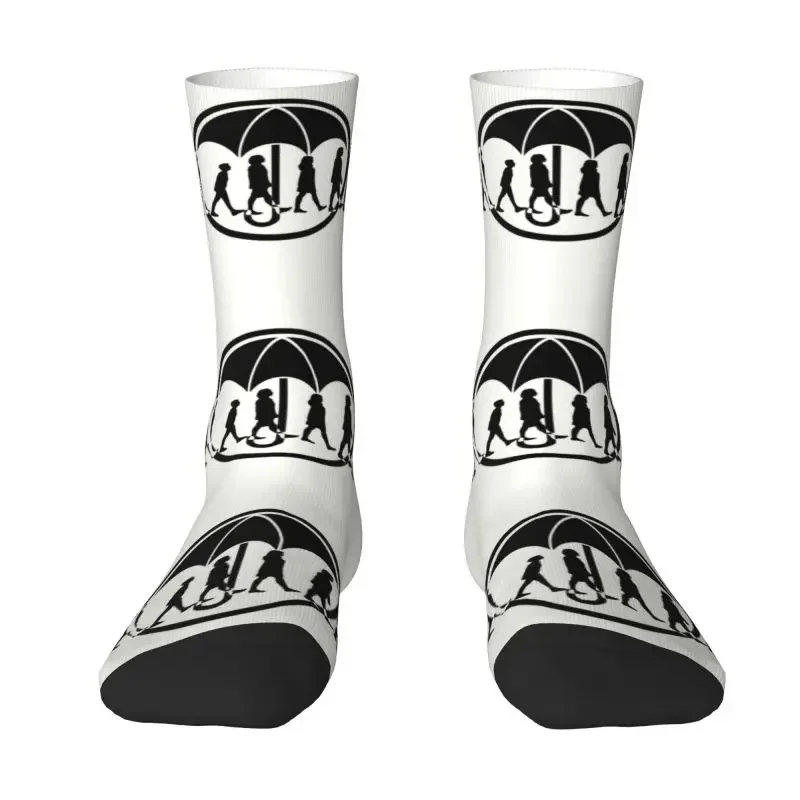 

Novelty Mens The Umbrella Academy Dress Socks Unisex Breathbale Warm 3D Printing TV Show Crew Socks