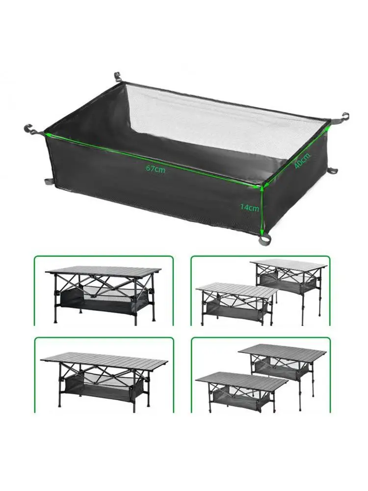 Netz-Korb-Organizer für Campingtisch, Rack-Tasche, Netztasche, Aufbewahrungstasche unter dem Tisch, Outdoor-Camping-Ausrüstungszubehör