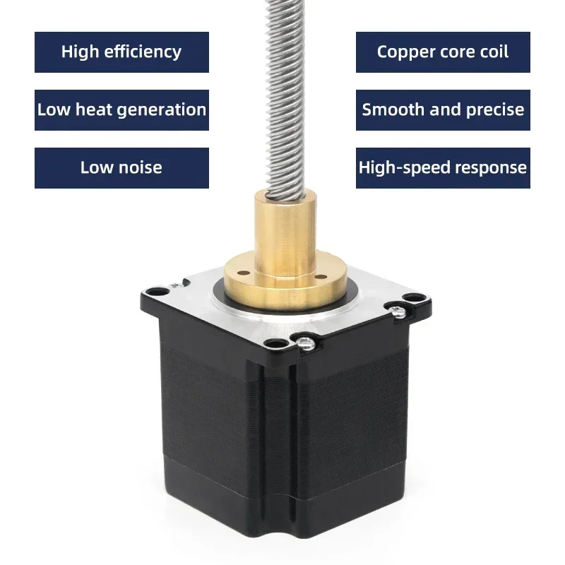 UMOT Nema8 11 14 17 23 Hybrid Micro Leadscrew Screw Stepping Linear Stepper Motor Customized LeadScrew Trapezoidal Thread T5/T8