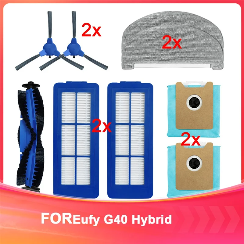 

SYW-For Eufy G40 Hybrid Spare Parts Accessories Replacement Parts Filters Mop Cloths Dust Bags