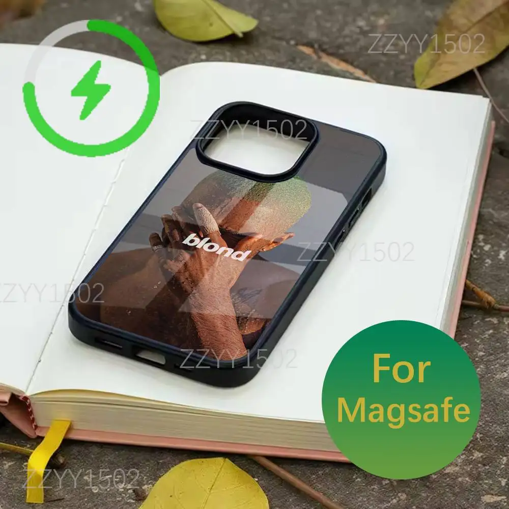 F-Frank – coque de téléphone blonde OceanS, pour iPhone 17,16,15,14,13,12,11,Pro,Max,Plus,Mini,SE4,E, chargement sans fil Magsafe