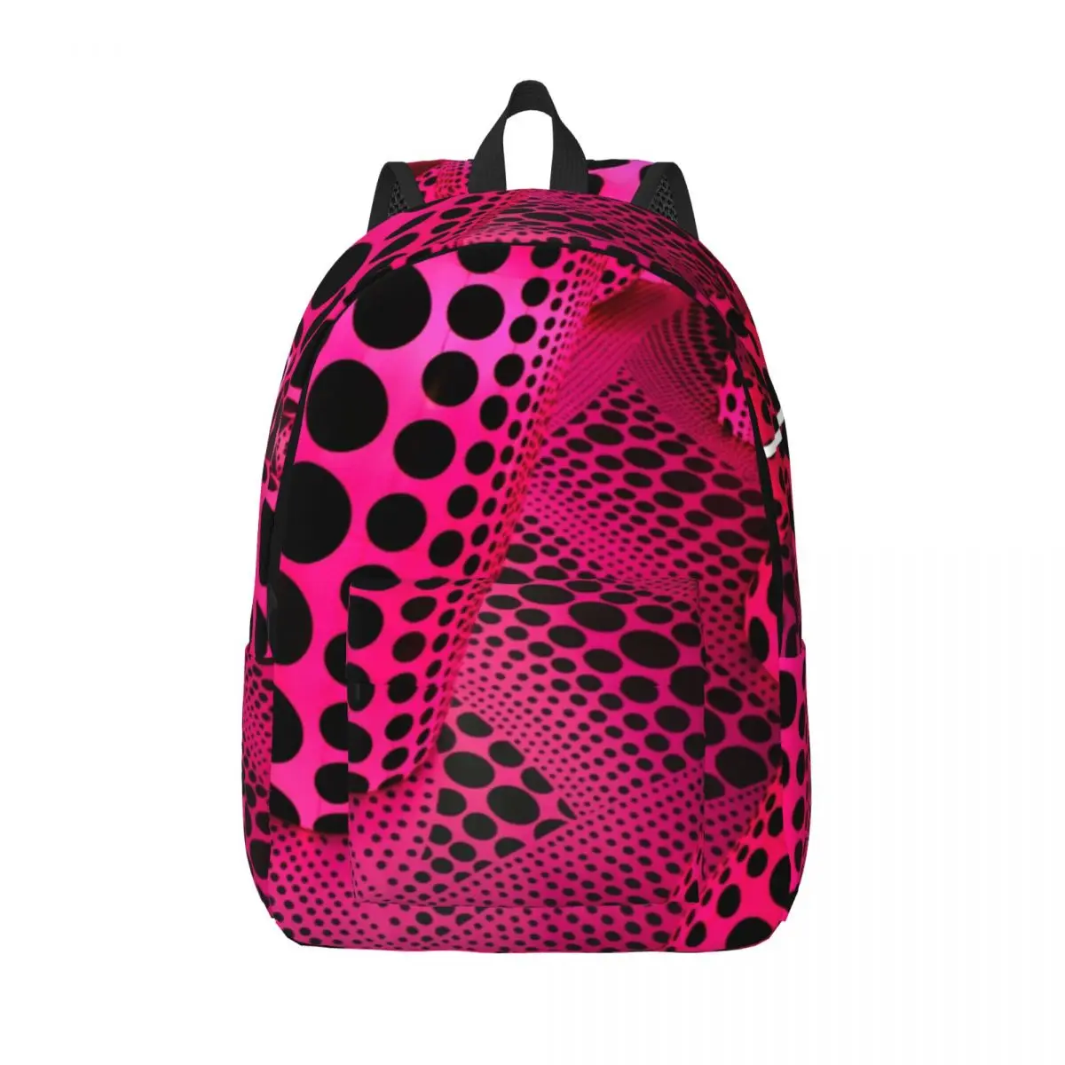Pink Artist Backpack for Kindergarten Primary School Student Yayoi Kusama Polka Bookbag Boy Girl Kids Canvas Daypack Durable