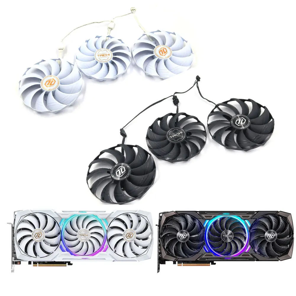 

Original 107MM 97MM CF1010H12S Video Card Fan For ASROCK RX7900XT RX7900XTX TaiChi Whitei Graphics Card Replacement Fan