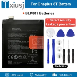 100% New High Quality For OnePlus 8T Phone Battery For Oneplus BLP801 Batteries Replacement Bateria Safety Detection Test Verify