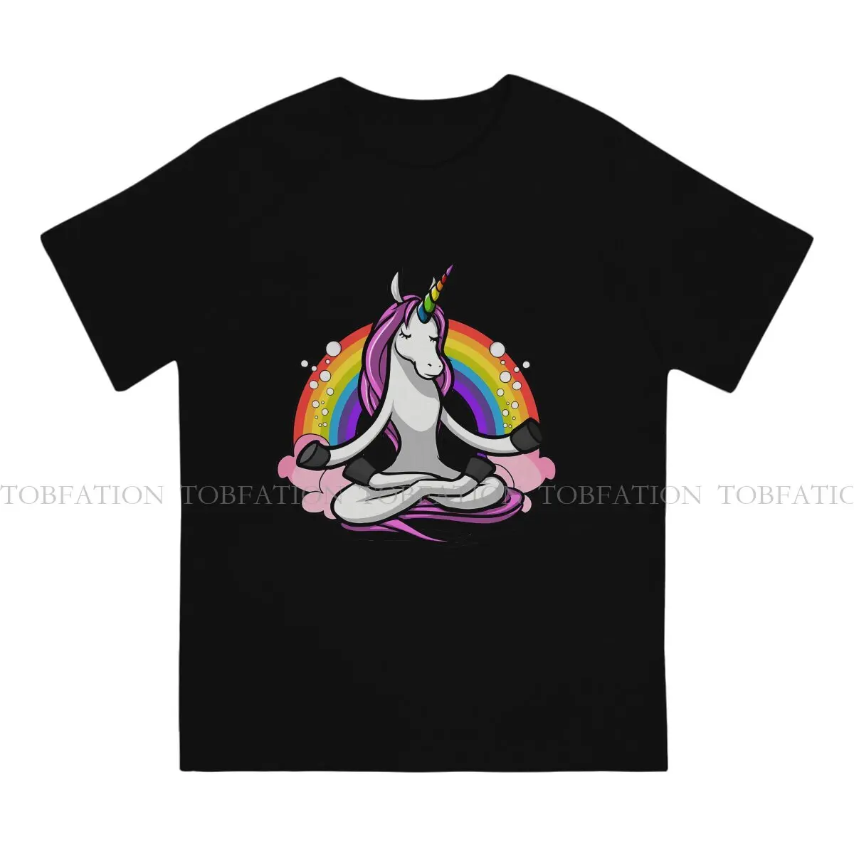 Unicorn Cute Crewneck TShirts Zen Yoga Classic Print Homme T Shirt New Trend Tops Size S-6XL