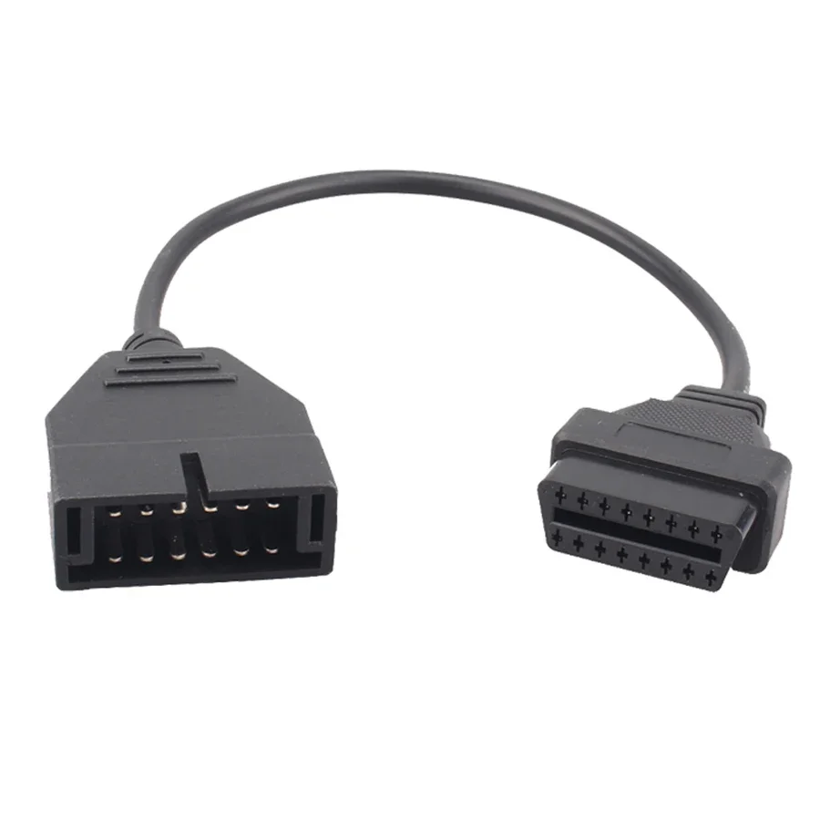 OBD 12PIN to OBD2 16Pin Connector for GM 12Pin Car OBD Adapter 16Pin Diagnostic Cable for GM 12Pin Old Vehicle Extension Cable