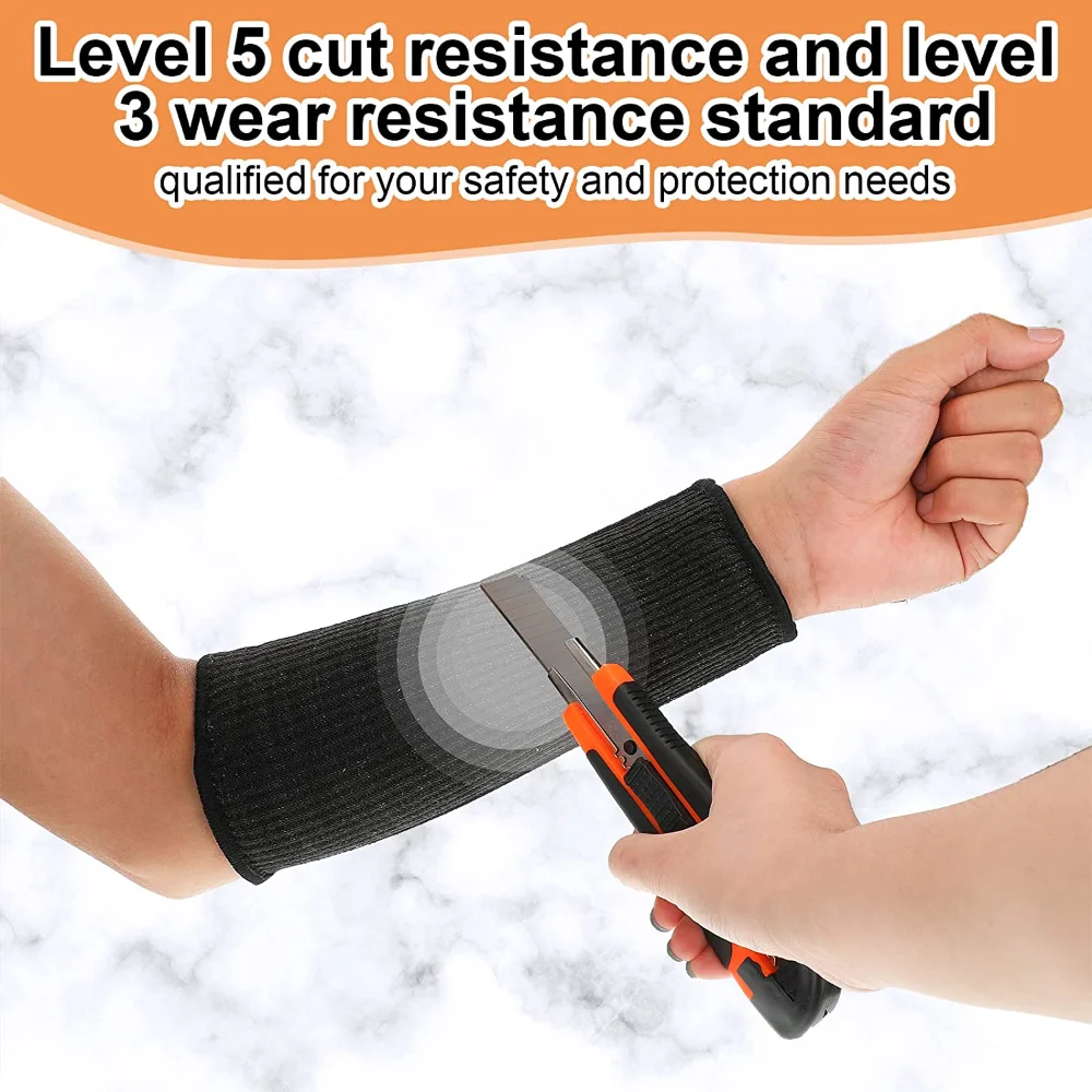 1Pair Cut Burn Resistant Sleeves Arm Protection Sleeves Forearm Arm Protectors for Men Women Thin Skin Bruising Arm Guards