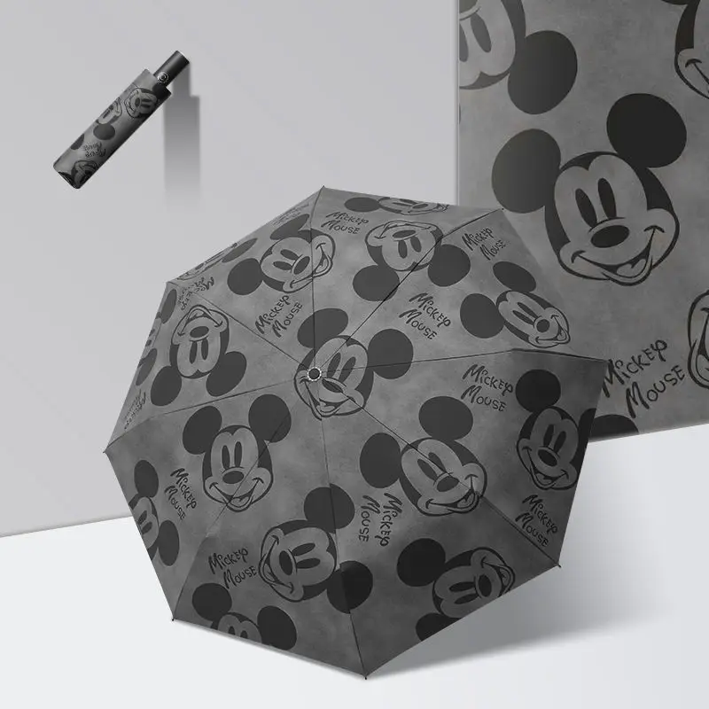 Disney Mickey Kids Umbrella Three-fold Girls Children Umbrella Sunscreen UV Sun Skid Kids Outdoor Mickey Umbrella Gift