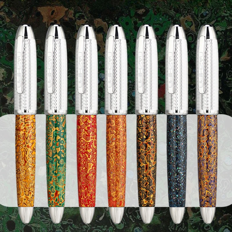 Lacquer Art Ballpoint Pen Business Writing Smooth Luxury Rollerball Pen 0.5mm Black Refill Office Supplies Stationery Gift Set