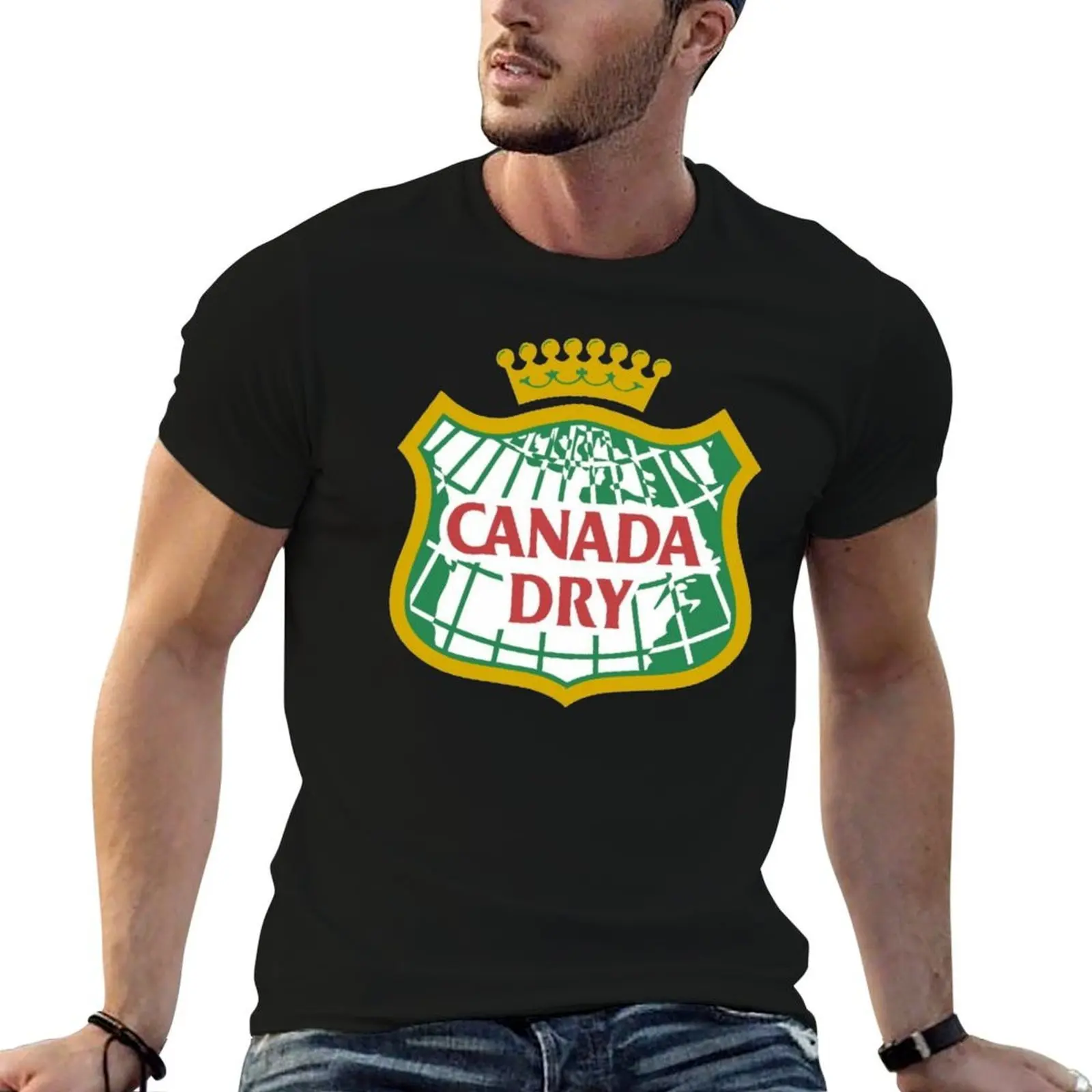 Camiseta Canada Dry Ginger Ale, camisetas estampadas para hombre, camiseta para hombre 100% algodón, camiseta gráfica para hombre