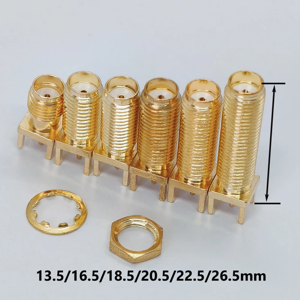 10 Stück SMA-KE Stecker, gerader Stift, Innenloch, Innennadel, RF-Koaxial-Antennenbuchse 13,5-26,5 mm für drahtlose Modul-Leiterplatten – Detail 3