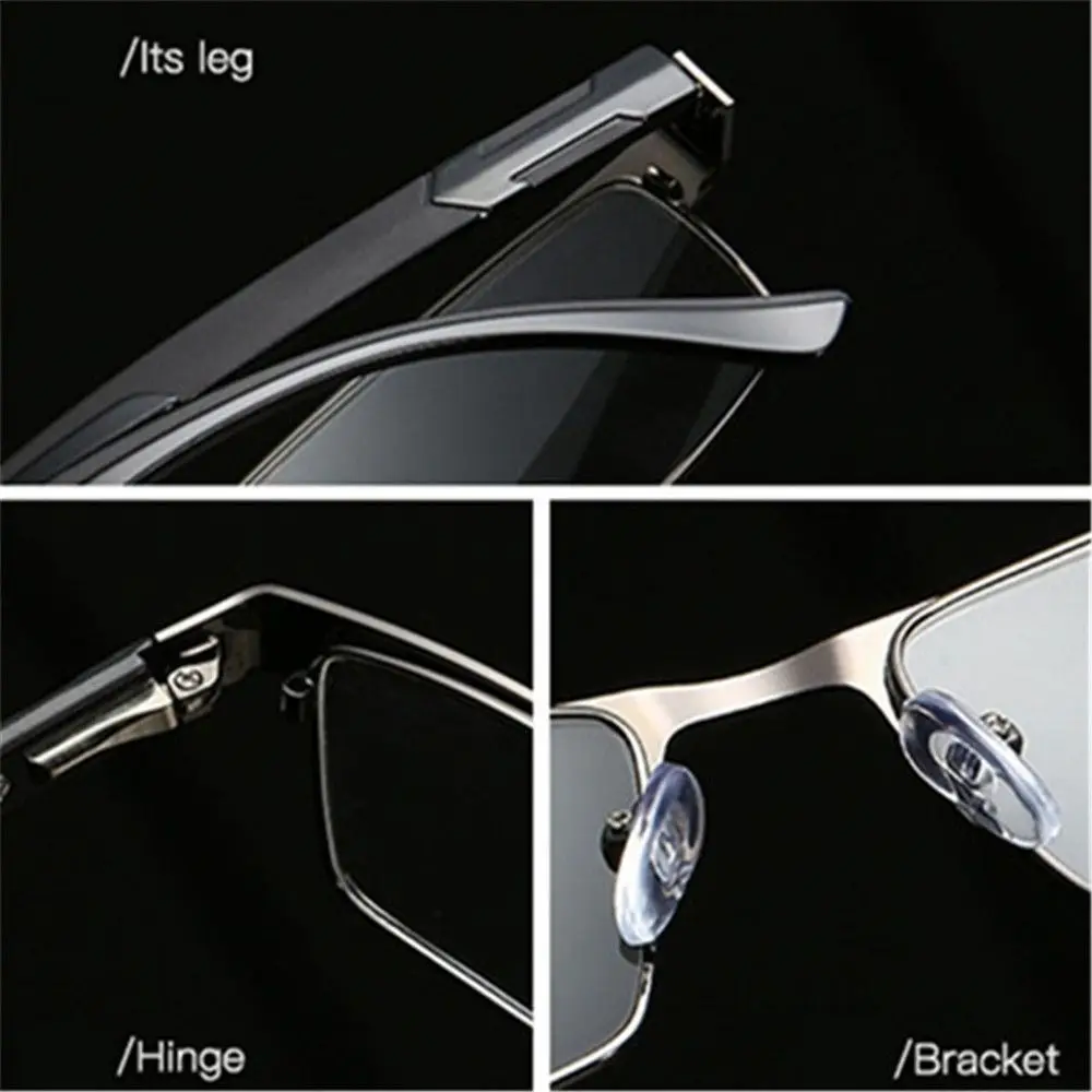 Titanium Alloy Business Reading Glasses For Men Non Spherical 12 Layer Coated Lenses Retro Hyperopia Prescription Eyeglasses