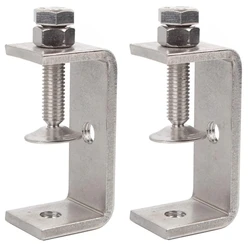 Sonny Brook Hams 2Pcs 304 Stainless Steel C Clamp 65MM Heavy Duty C Clamp Woodworking Building Tiger Clamp Adjustable Wide Jaw