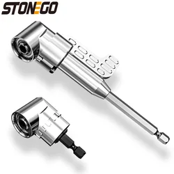 Stonego 1pc hex bit ângulo driver chave de fenda soquete titular adaptador ferramenta com 105 graus 1/4 